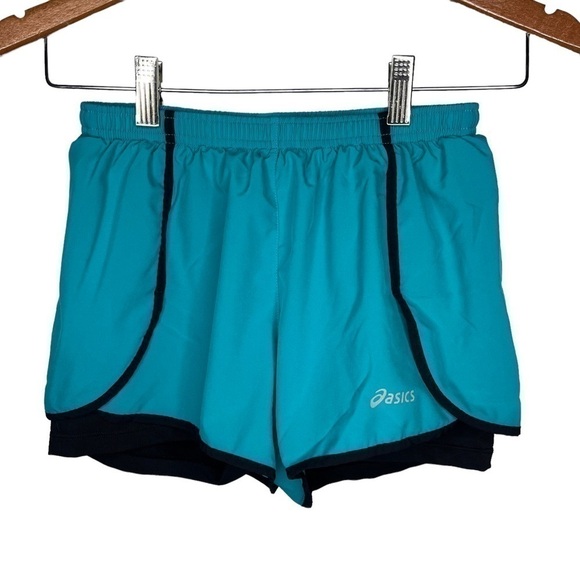 ASICS teal women’s running shorts Sz XS - Picture 1 of 4